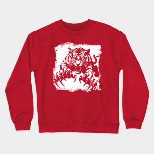 Tiger Attacking Crewneck Sweatshirt